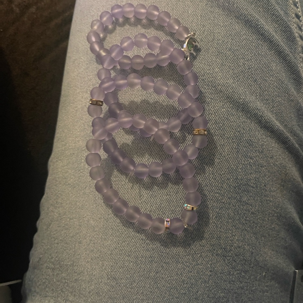 Elegant Purple Beaded Bracelet